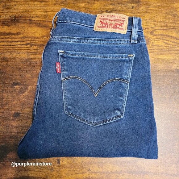 Levi's Jeans 28 Super Skinny 710 Mid Rise Medium Dark Wash Stretch Western - Picture 3 of 13